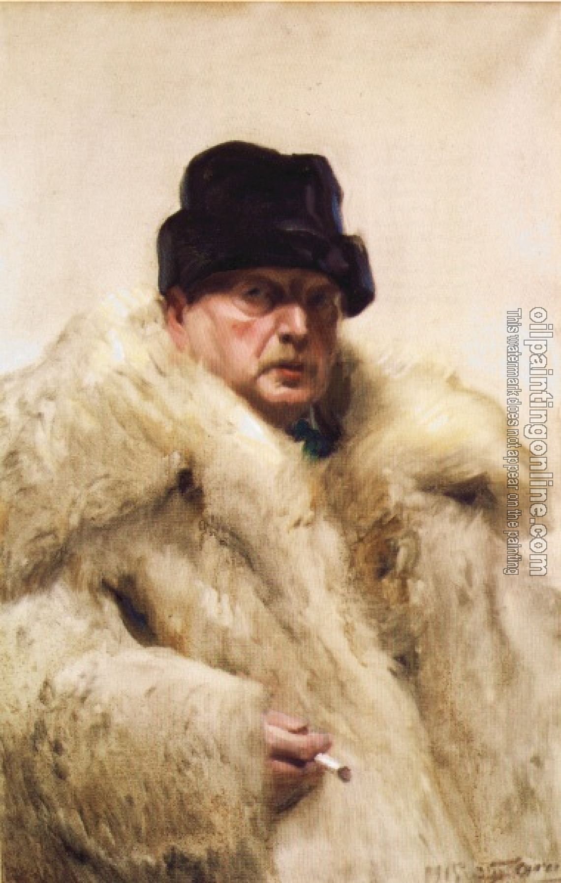 Zorn, Anders - Self-Portrait in a wolfskin